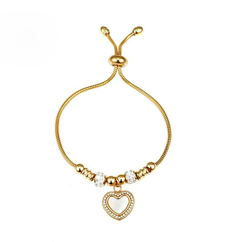 Wholesale 18K True Gold Plated Stainless Steel Charm Bracelets Trendy Slide Chain for Parties