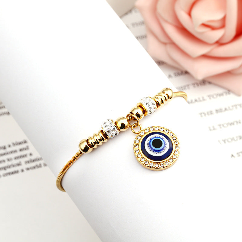 Wholesale 18K True Gold Plated Stainless Steel Charm Bracelets Trendy Slide Chain for Parties
