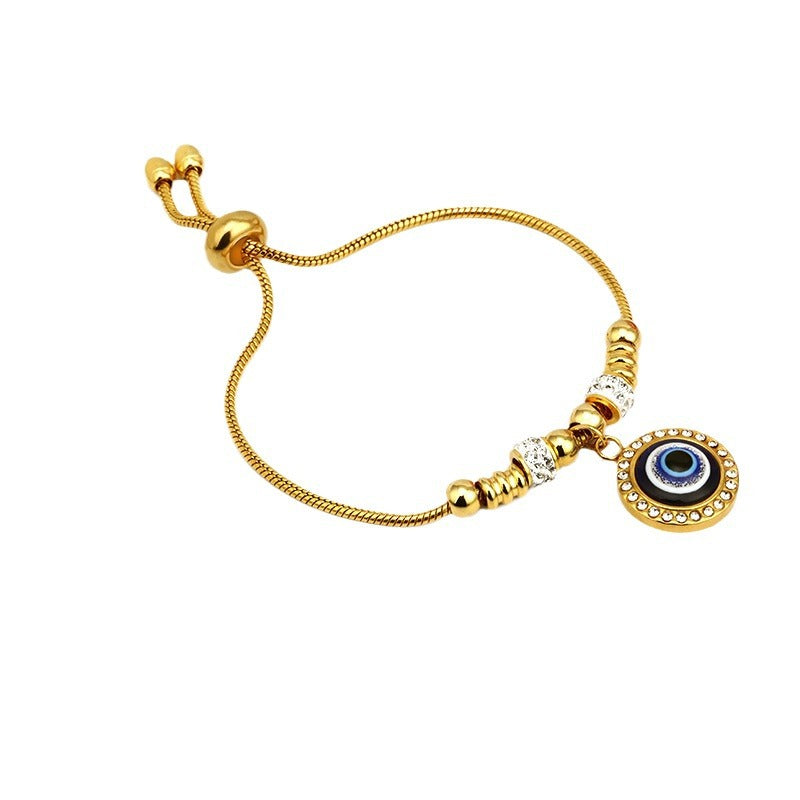 Wholesale 18K True Gold Plated Stainless Steel Charm Bracelets Trendy Slide Chain for Parties