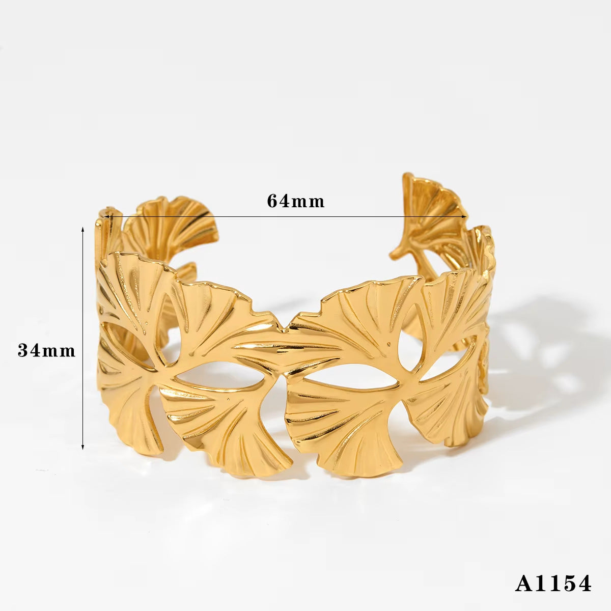 18K True Gold Plated Chunky Stainless Steel Cuff Bracelets Fashion Jewelry Hand Bangles Gold Plated Bangle
