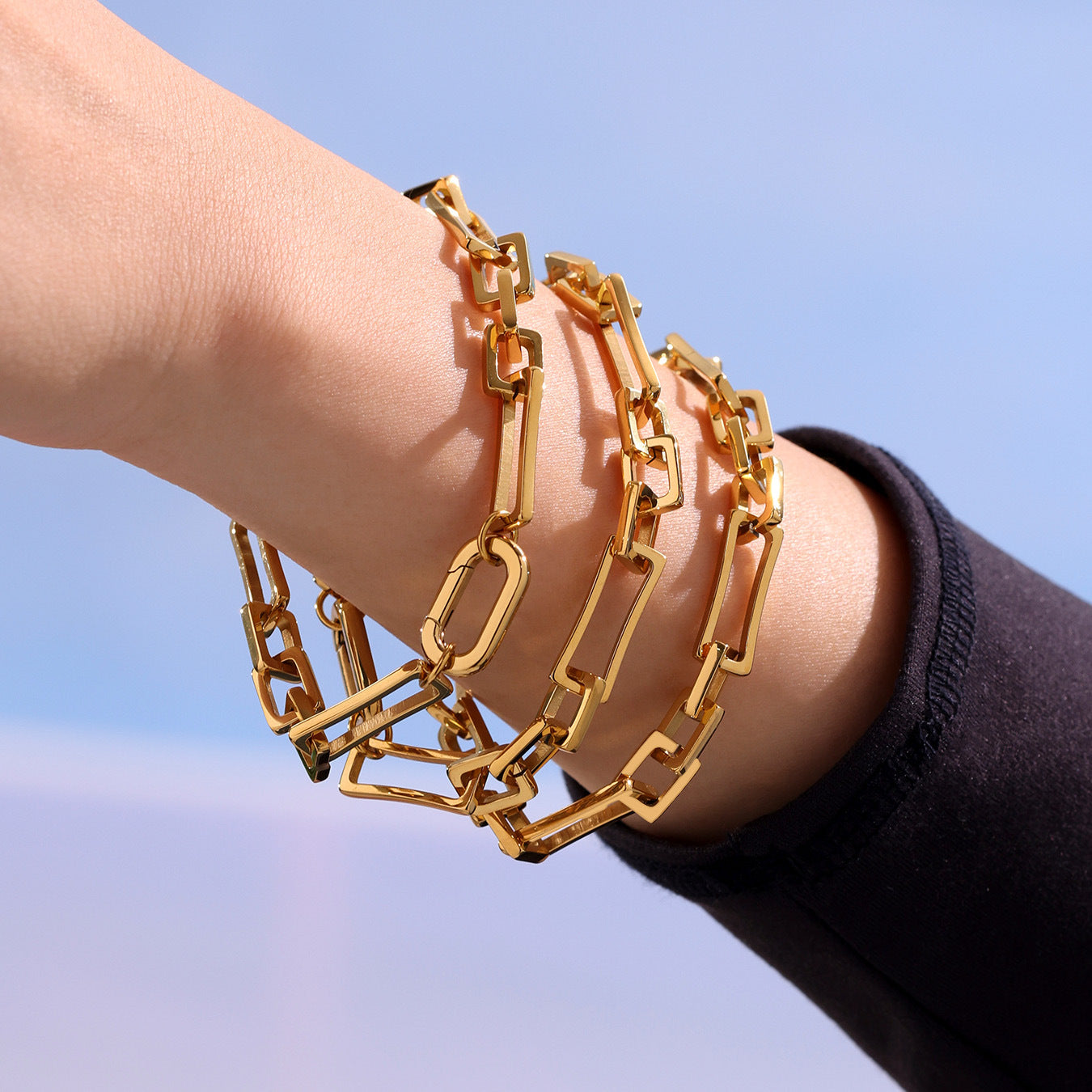 Cute Trendy Stainless Steel Bracelet for Girls Real Gold PVD Plated Fashion Jewelry for Anniversary Occasions