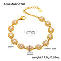 White Zircon Real Gold Plated Stainless Steel Bracelets Trendy Styles Factory Direct Wholesale for Girls Low Fashion Chain Link