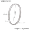 Wholesale Factory-Approved Stainless Steel Cuff Bracelets White Zircon Waterproof Gold Plating Open-Close Design Fashion Jewelry