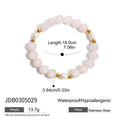 Customizable Girls Fashion Jewelry Bracelets Trendy Natural Stone Beads on Elastic with Stainless Steel for Gifts