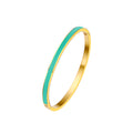 18K Gold PVD Plated Stainless Steel Fashion Bangles Colorful Enamel Open and Close Bangle