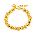 18k Gold PVD Plated Beads Bracelets Women Stainless Steel Jewelry Bracelet