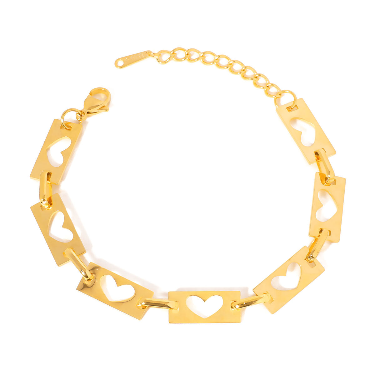 Customizable Stainless Steel 18K Gold PVD Plated Chain Bracelets & Bangles Trendy Zircon Waterproof Hypoallergenic Unisex Gift
