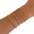Customizable PVD 18k gold plated stainless steel simple design chain bracelets for unisex fashion chain link bracelets