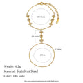 Customizable 18K Gold Plated PVD Stainless Steel Chain Bracelet with Zircons for Anniversaries