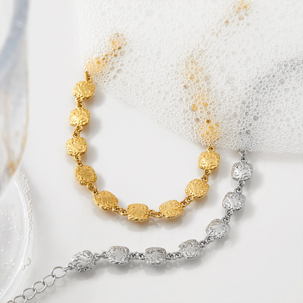 Customizable 18K Gold PVD Plated Stainless Steel Organic Fashion Chain & Link Bracelets
