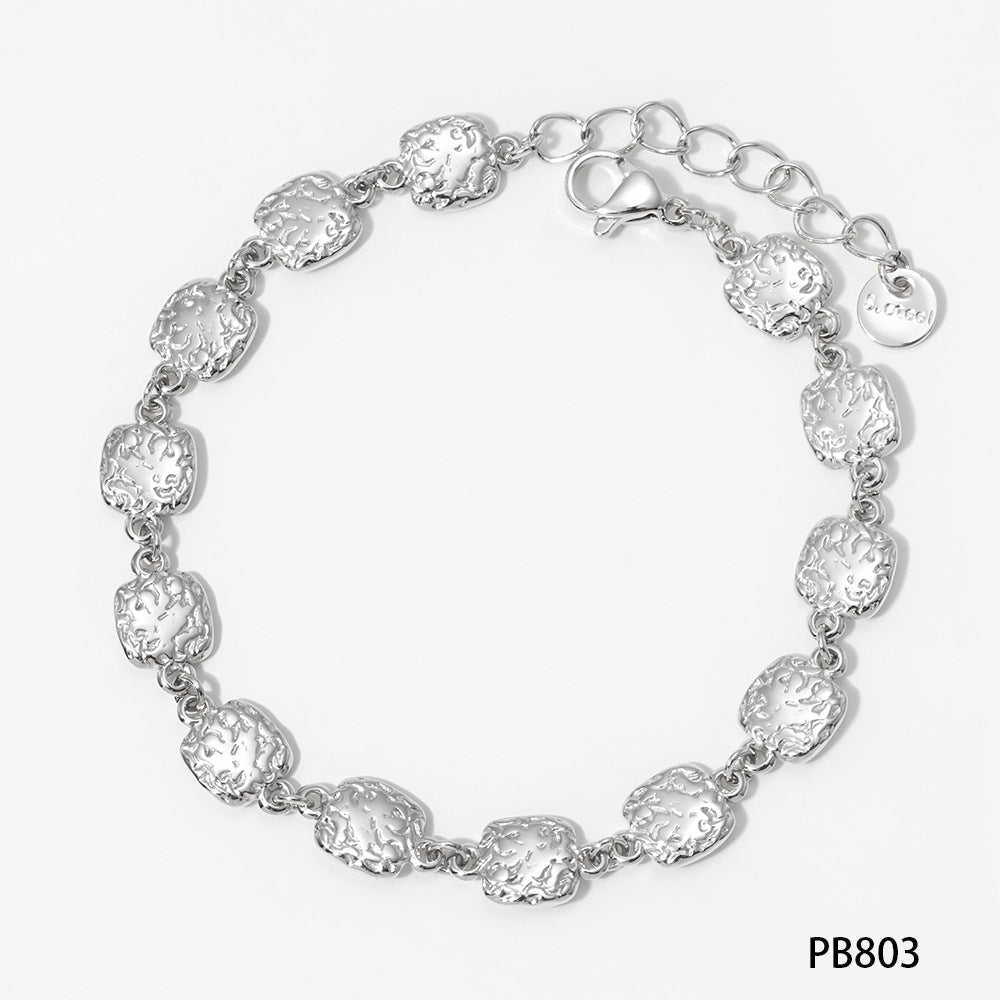 Customizable 18K Gold PVD Plated Stainless Steel Organic Fashion Chain & Link Bracelets
