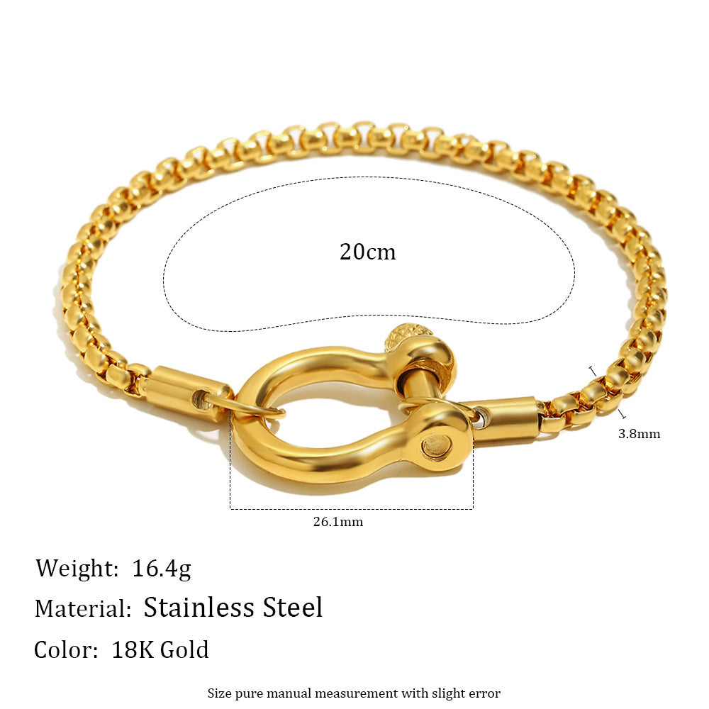 Customizable 18K Gold PVD Stainless Steel Designer Bracelets for Unisex