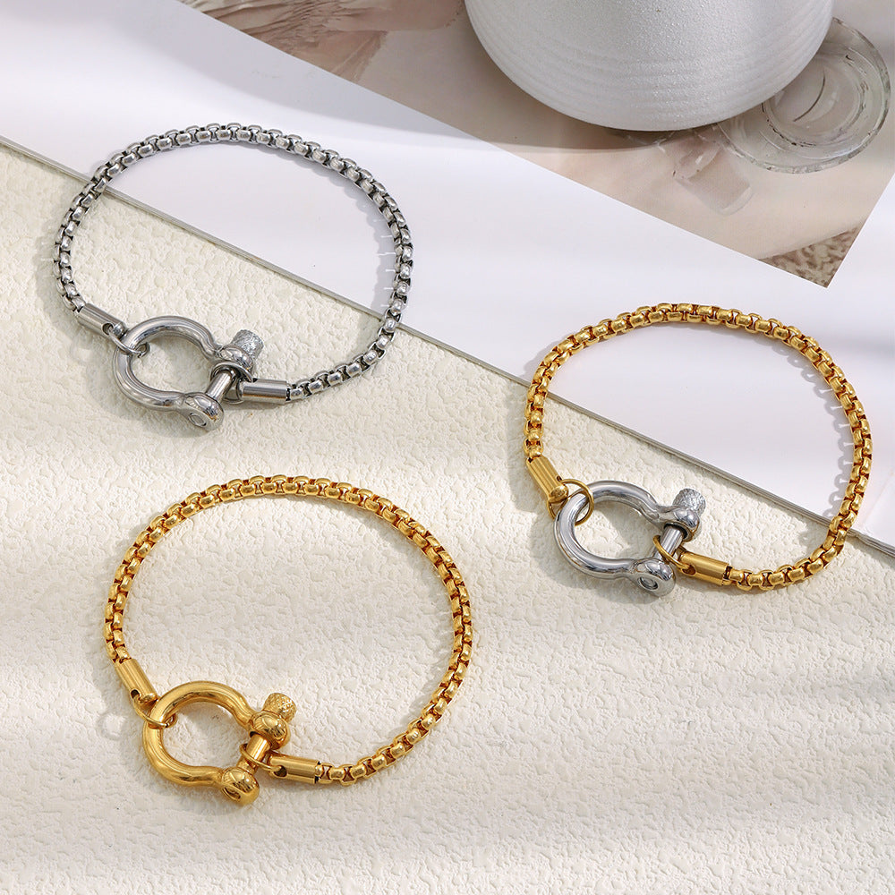 Customizable 18K Gold PVD Stainless Steel Designer Bracelets for Unisex