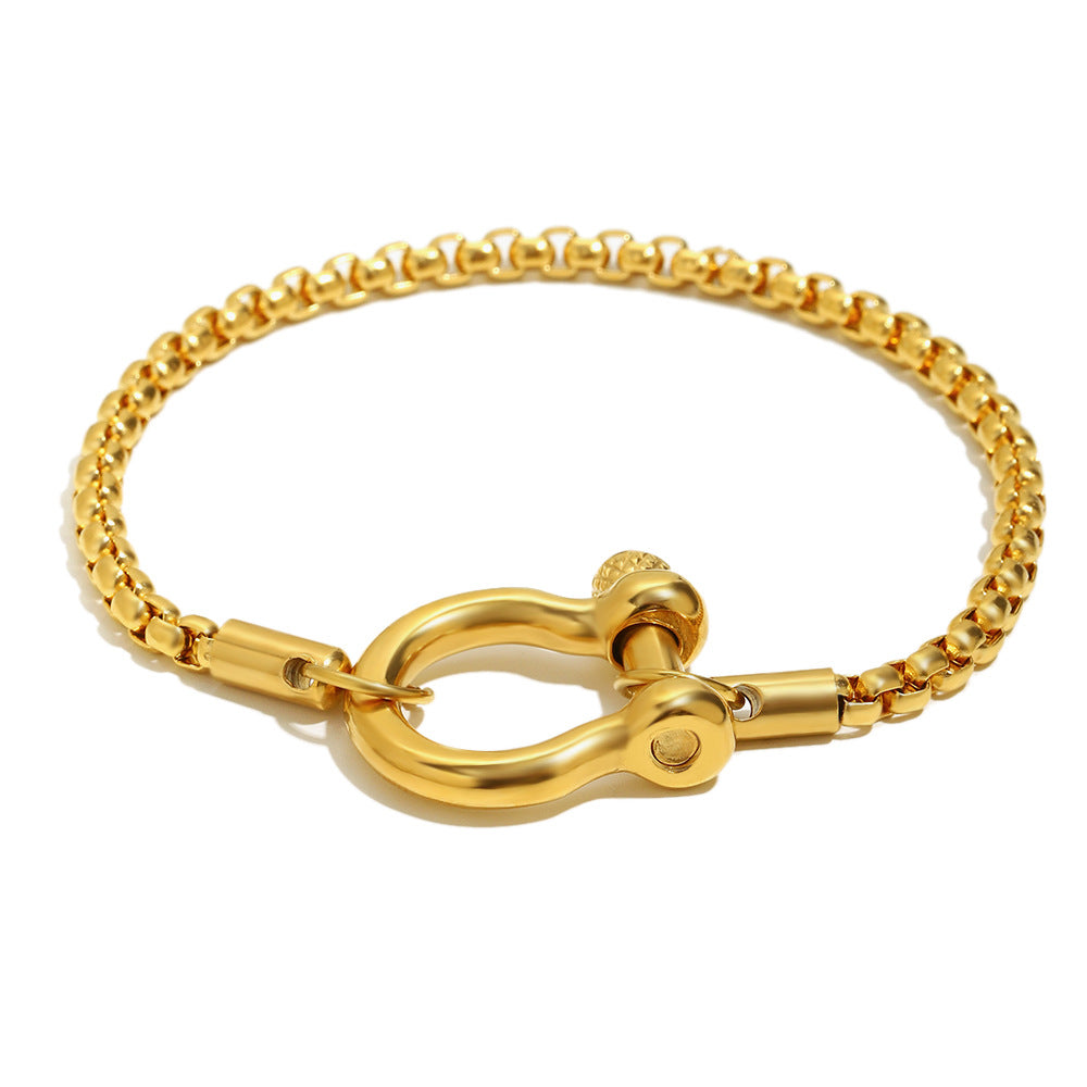 Customizable 18K Gold PVD Stainless Steel Designer Bracelets for Unisex