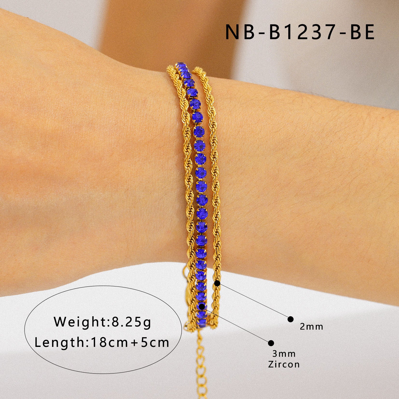 Customizable Stainless Steel 18K Gold PVD Plated Butterfly Chain Bracelets Trendy Zircon Waterproof Hypoallergenic Unisex Gift