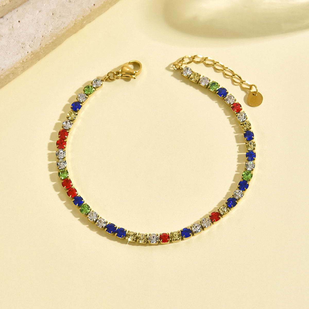 Customizable Stainless Steel 18K Gold PVD Plated Butterfly Chain Trendy Colorful Zircon Waterproof Hypoallergenic Unisex Gift