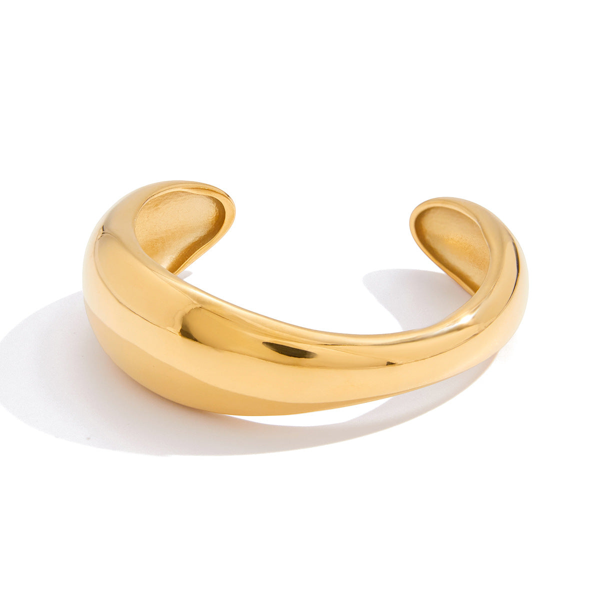 Customizable 18K Gold PVD Stainless Steel Cute Open Cuff Bangles Bracelets with CROWN Shape for Unisex Party Occasions