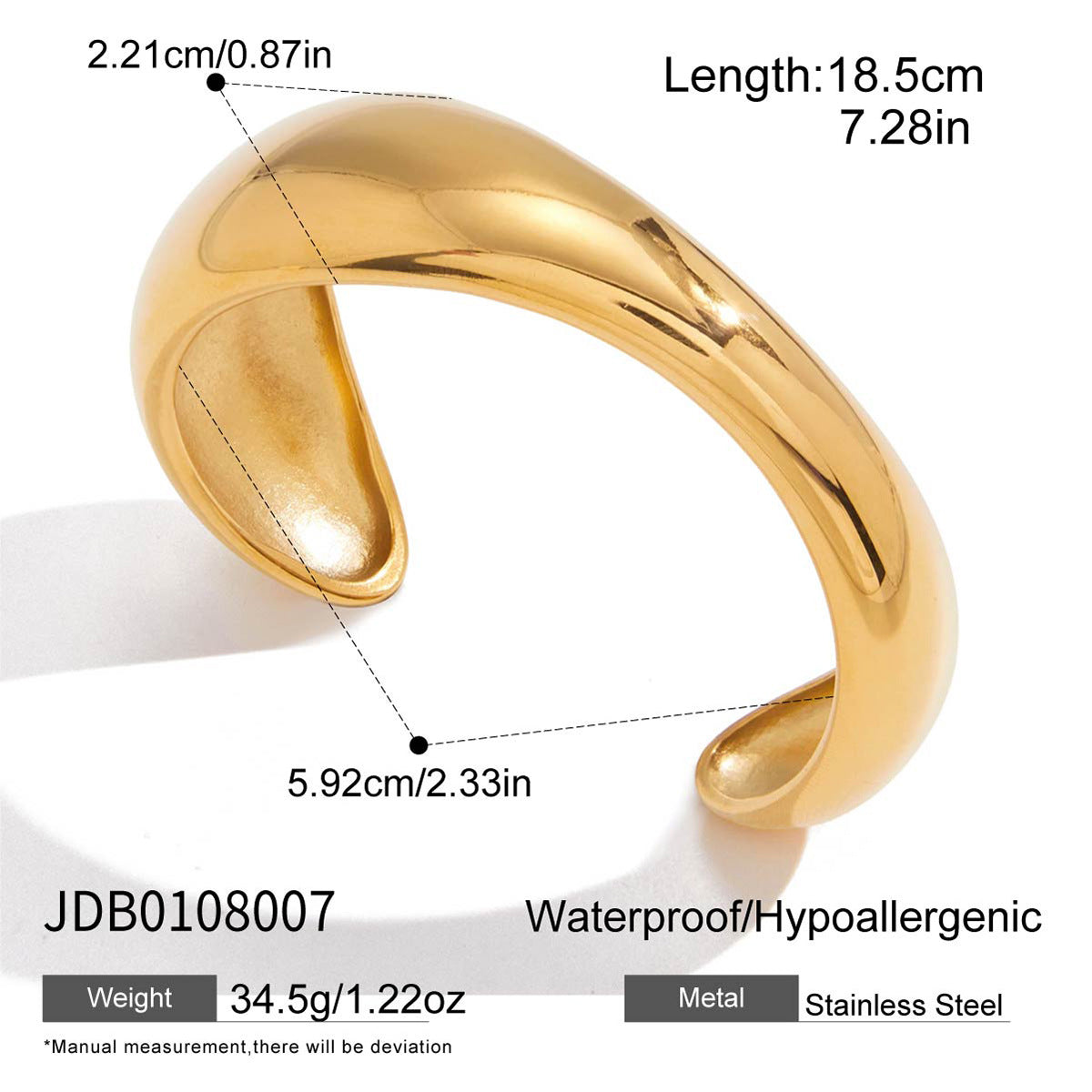 Customizable 18K Gold PVD Stainless Steel Cute Open Cuff Bangles Bracelets with CROWN Shape for Unisex Party Occasions