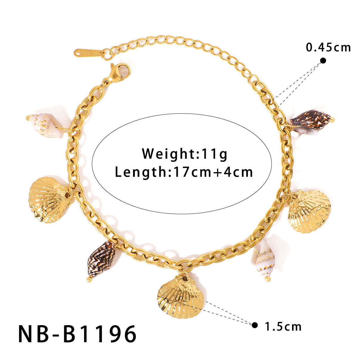 Stainless Steel 18K Gold Plated Chain Link Bracelets Trendy Crown Design Pearl Turquoise Zircons Gift Fashion Jewelry Wholesale