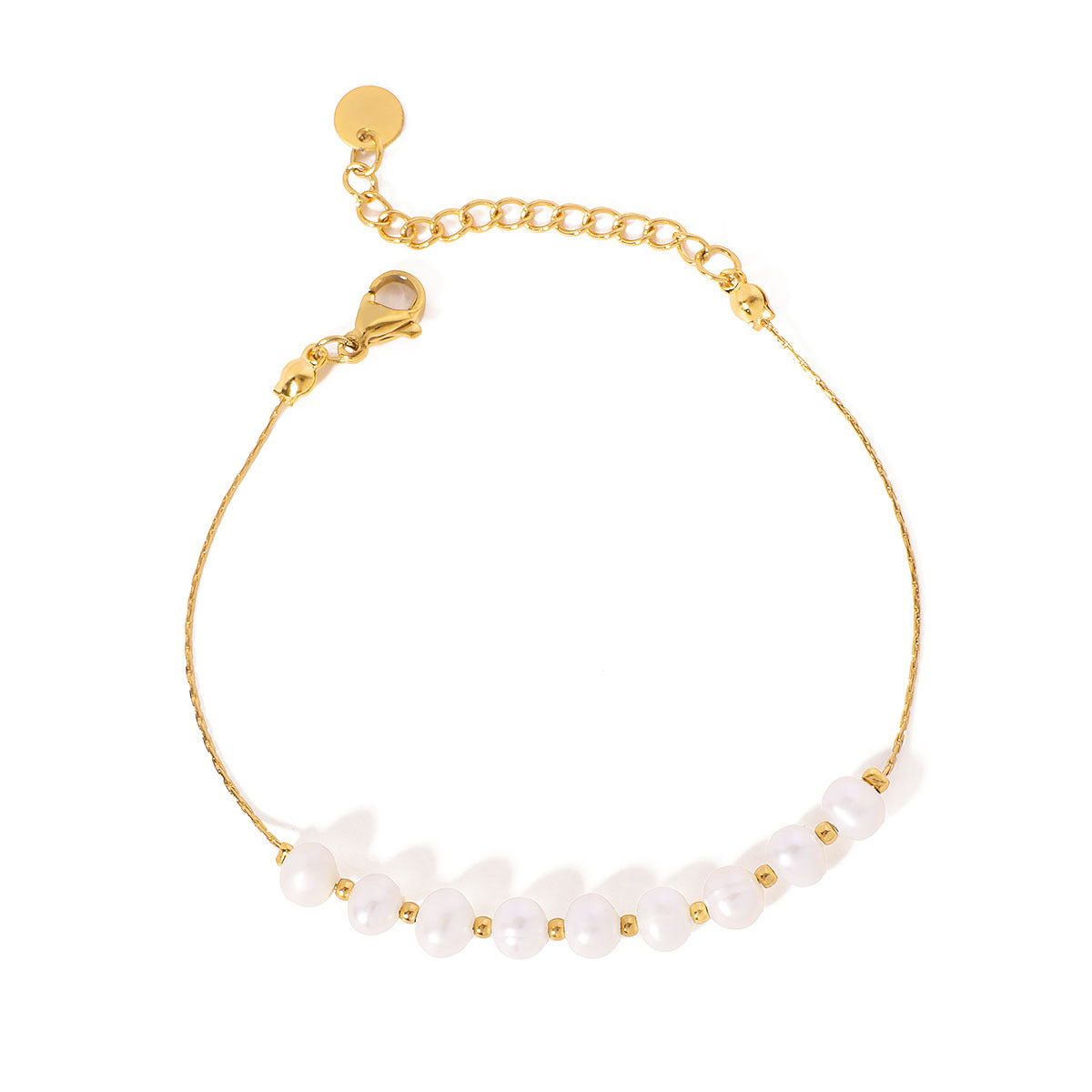 Stainless Steel 18K Gold Plated Chain Link Bracelets Trendy Crown Design Pearl Turquoise Zircons Gift Fashion Jewelry Wholesale