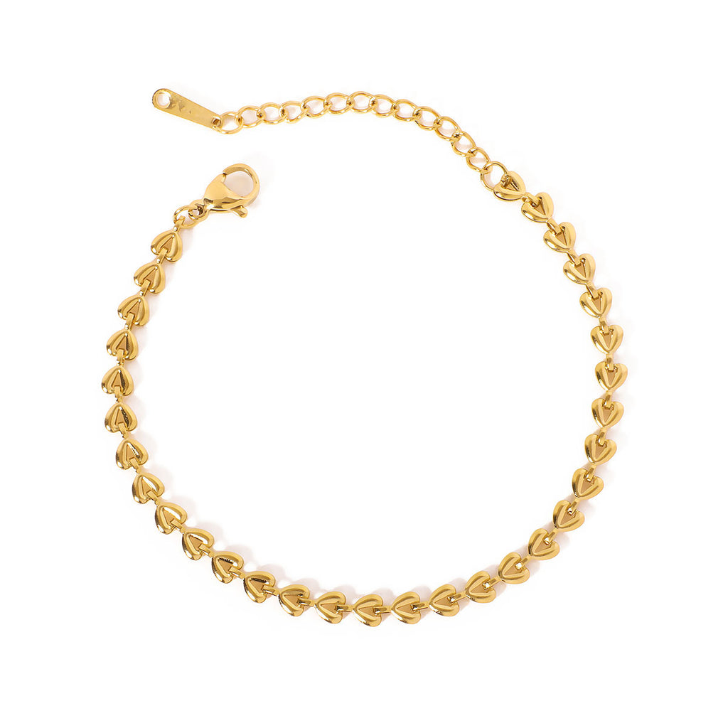 Stainless Steel 18K Gold Plated Chain Link Bracelets Trendy Crown Design Pearl Turquoise Zircons Gift Fashion Jewelry Wholesale