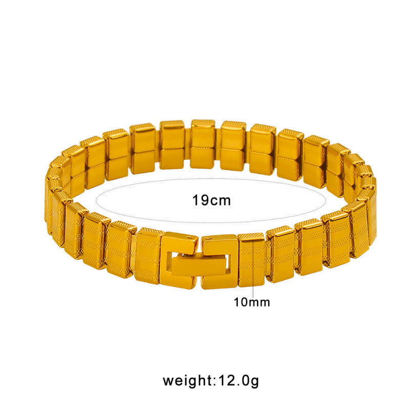 Unisex 18K Gold PVD Plated Stainless Steel Vintage Wrap Bracelets & Bangles with Crown Shape-Gift Jewelry