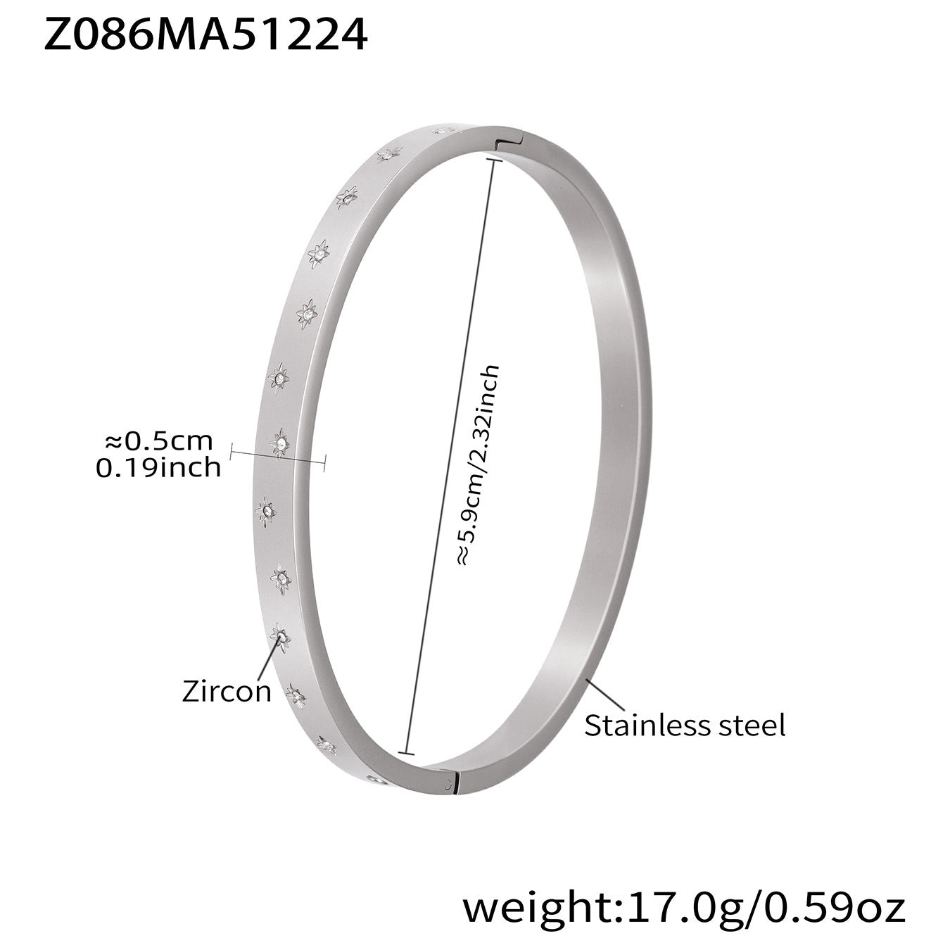 18K Gold PVD Plated Stainless Steel Zircon Vintage Crown Shape Bracelets & Bangles-Gift Jewelry Wholesale Fashion