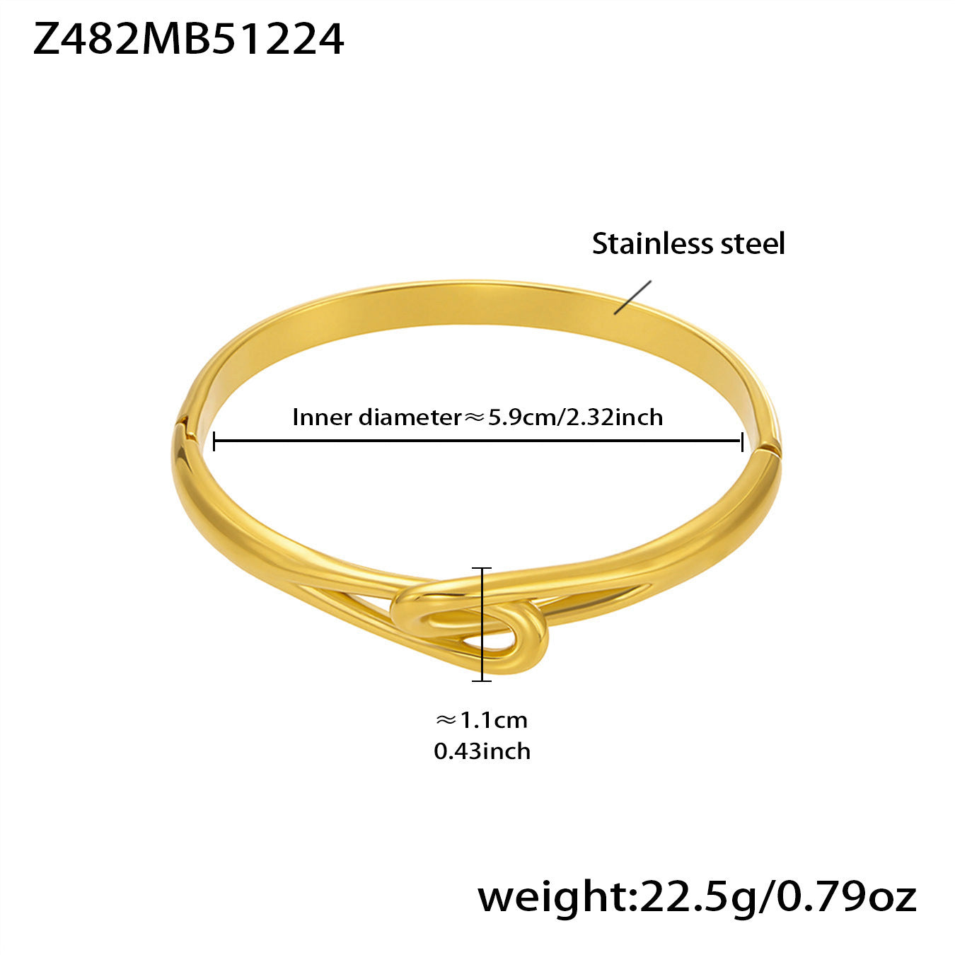 18K Gold PVD Plated Stainless Steel Zircon Vintage Crown Shape Bracelets & Bangles-Gift Jewelry Wholesale Fashion