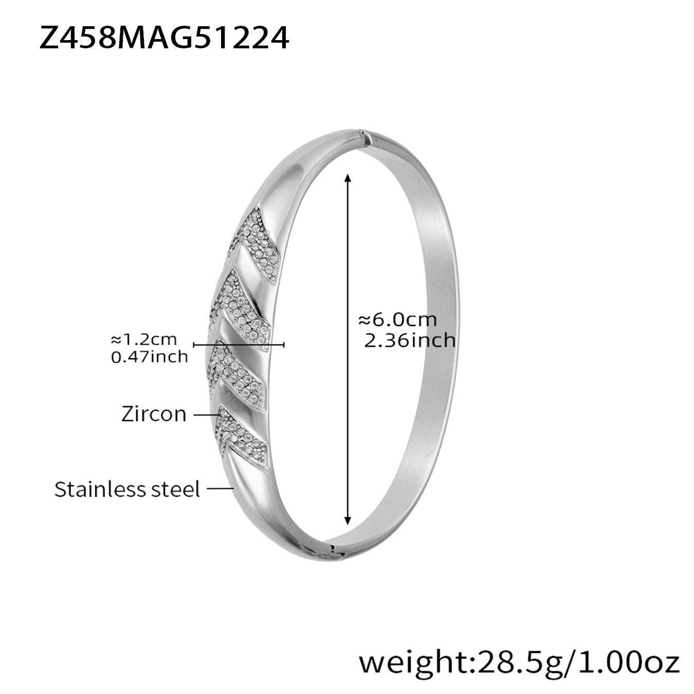 18K Gold PVD Plated Stainless Steel Zircon Vintage Crown Shape Bracelets & Bangles-Gift Jewelry Wholesale Fashion