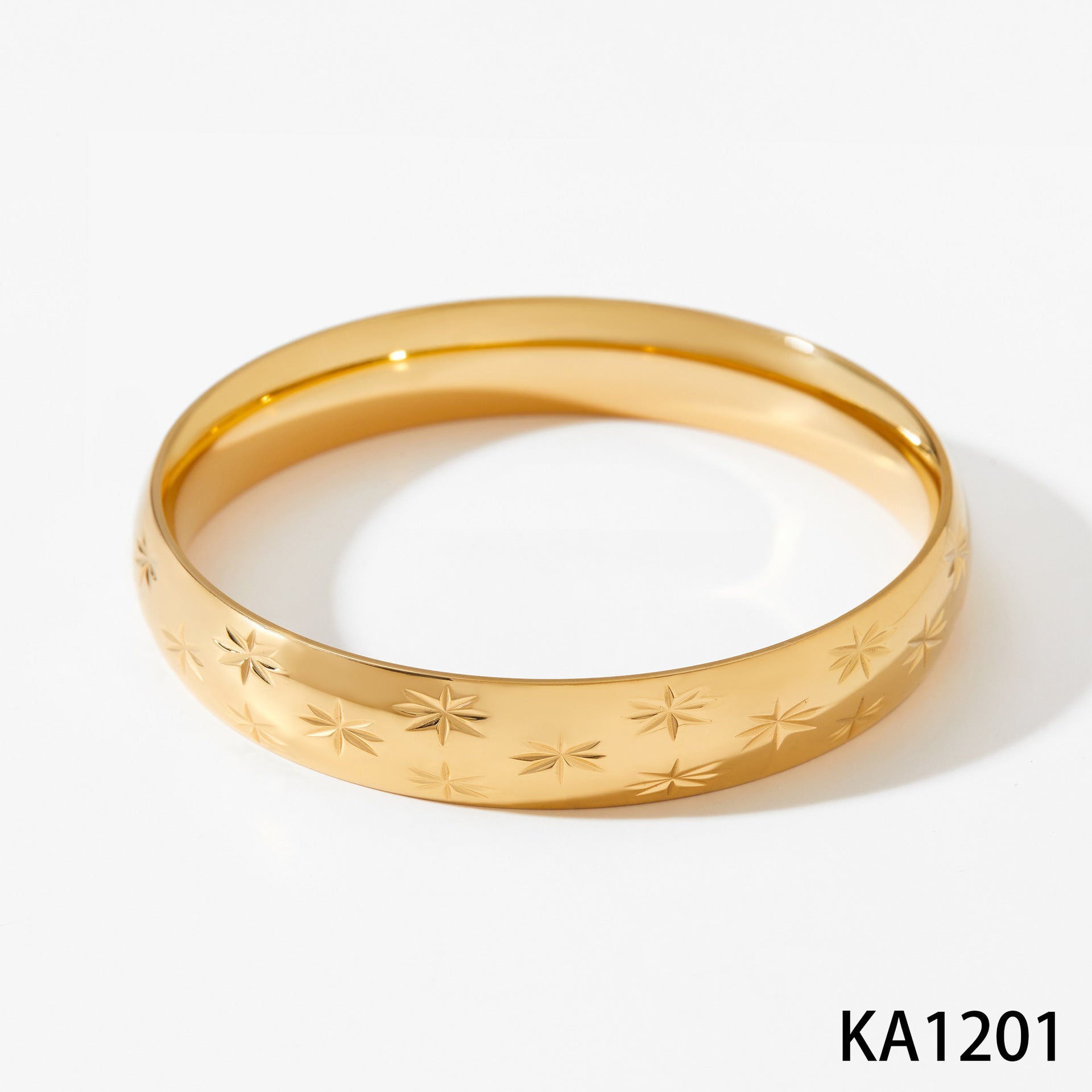 Punk Style Stainless Steel Women's Bangle 18K Gold/Silver Plating CROWN Pattern Personalized Engraving Option-Elegant Non-Fading
