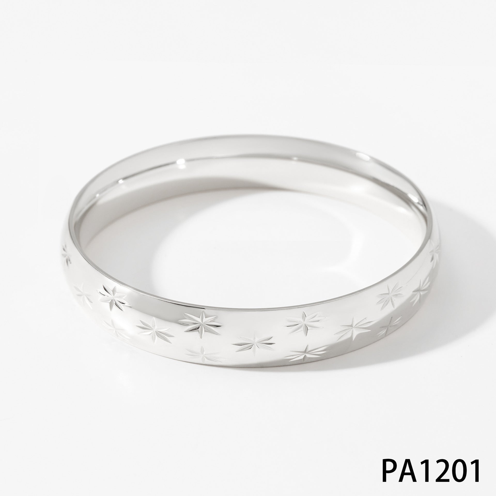 Punk Style Stainless Steel Women's Bangle 18K Gold/Silver Plating CROWN Pattern Personalized Engraving Option-Elegant Non-Fading
