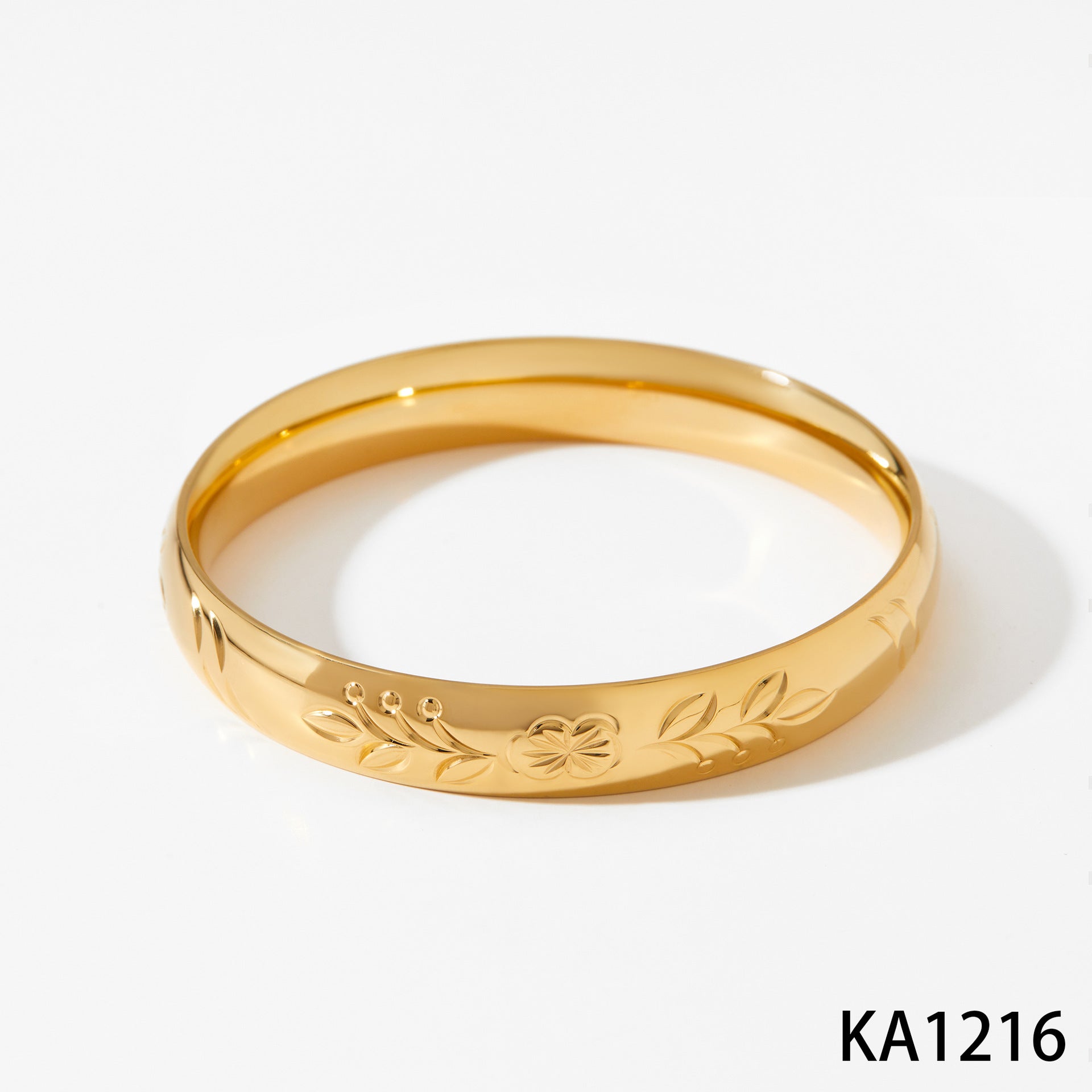 Punk Style Stainless Steel Women's Bangle 18K Gold/Silver Plating CROWN Pattern Personalized Engraving Option-Elegant Non-Fading