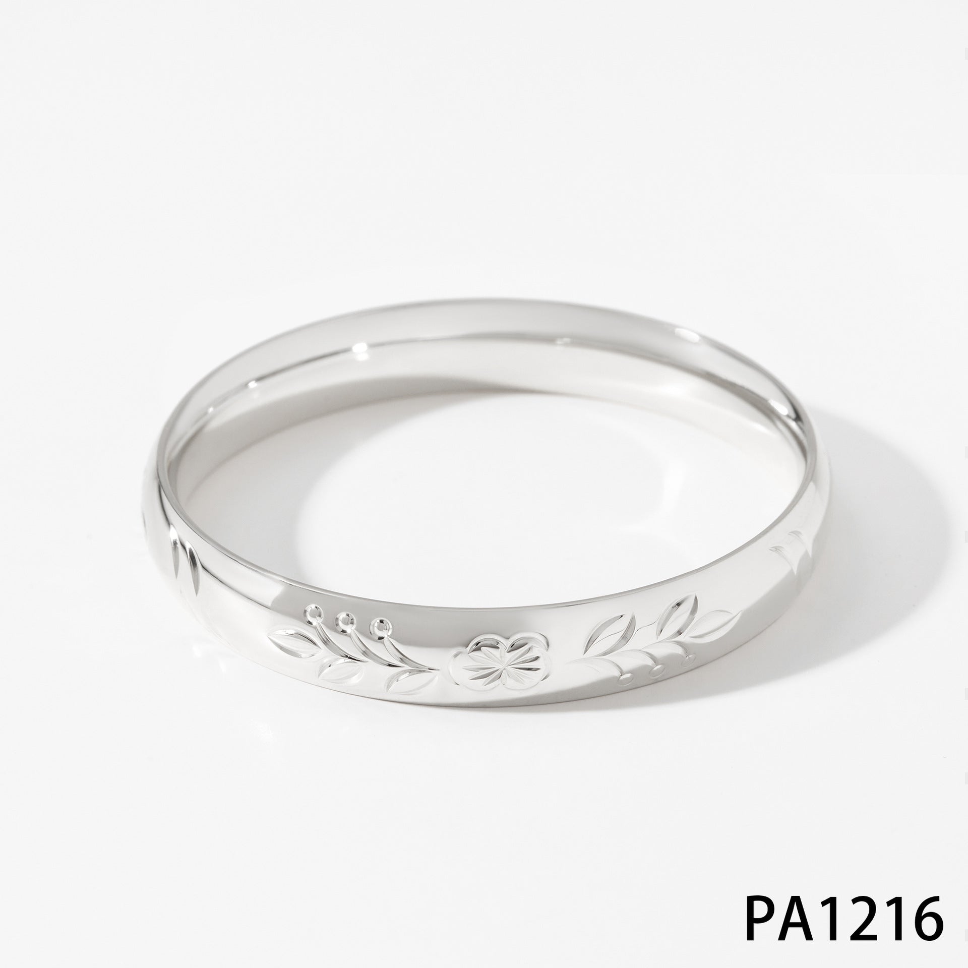 Punk Style Stainless Steel Women's Bangle 18K Gold/Silver Plating CROWN Pattern Personalized Engraving Option-Elegant Non-Fading