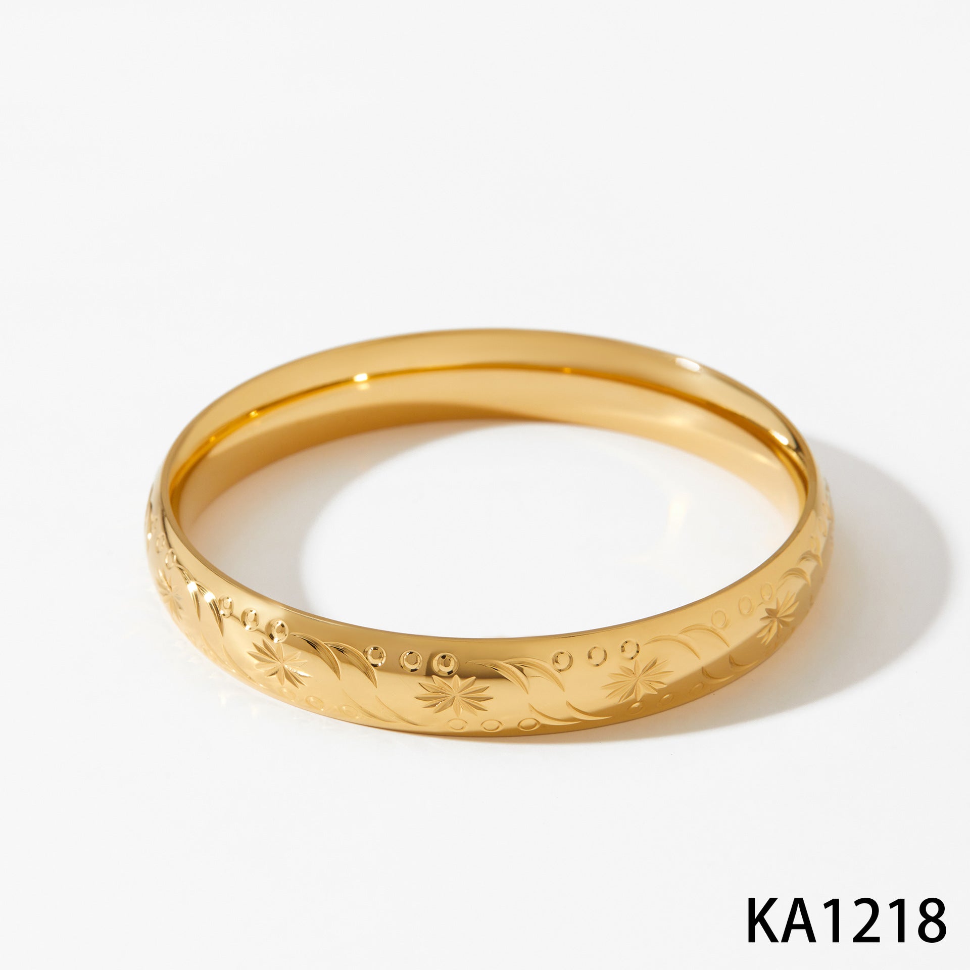 Punk Style Stainless Steel Women's Bangle 18K Gold/Silver Plating CROWN Pattern Personalized Engraving Option-Elegant Non-Fading