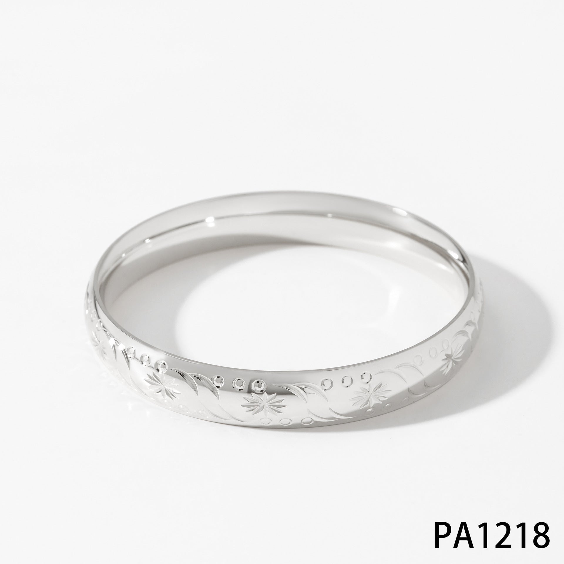 Punk Style Stainless Steel Women's Bangle 18K Gold/Silver Plating CROWN Pattern Personalized Engraving Option-Elegant Non-Fading