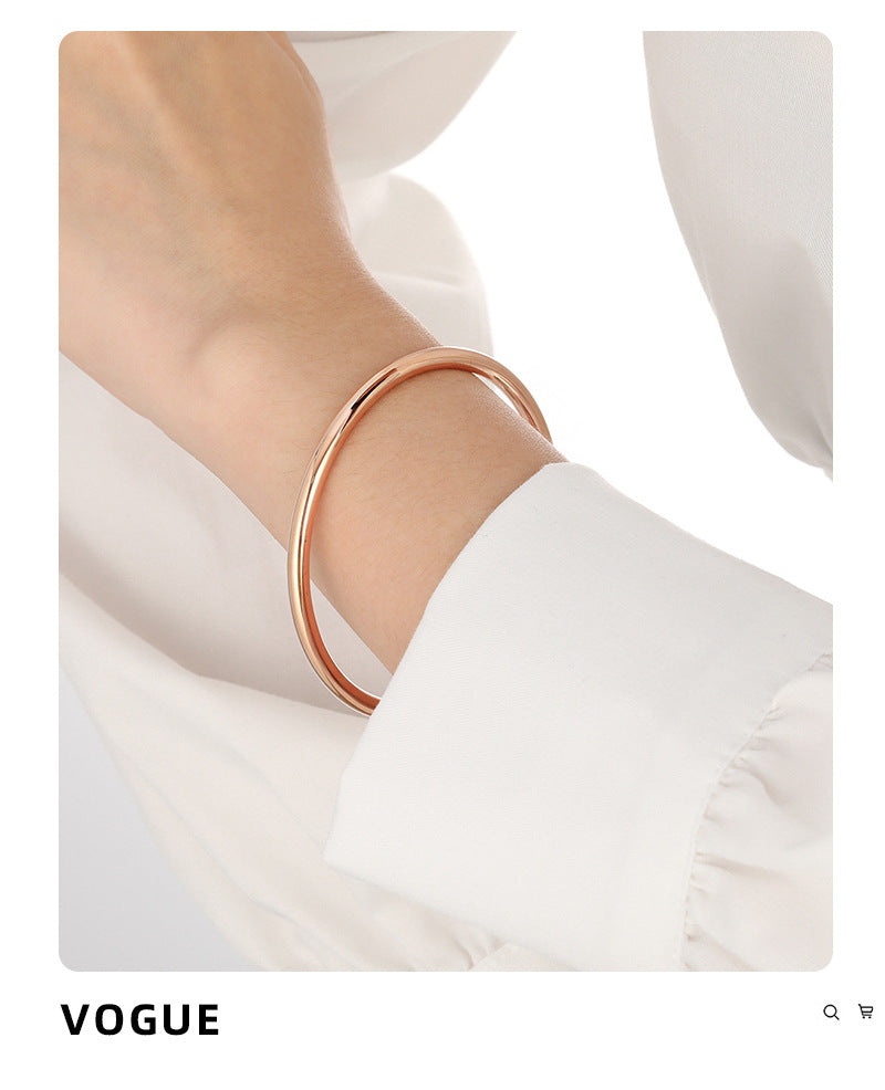 18k Gold Silver Rose Gold Plated Stainless Steel Vintage CROWN Simple Design Closed Fashion Jewelry Bracelets Bangles Wholesale