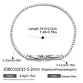 Customizable Vintage Trendy Tennis Zircon Bracelets Waterproof Stainless Steel 18K Gold Plated for Party Occasions