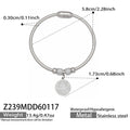 Vintage 18k Gold Plated Stainless Steel Zircon Crown Bangles Unisex Gift with Charms